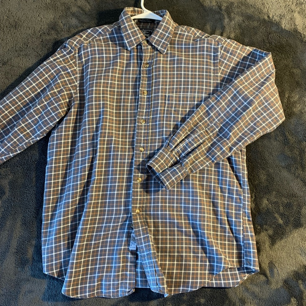 BURBERRY plaid shirt, mens.